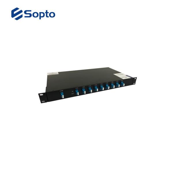 19 Inch Rack Fixed Optical Fiber WDM DWDM 100GHz Mux / Demux 1~3 Years Warranty