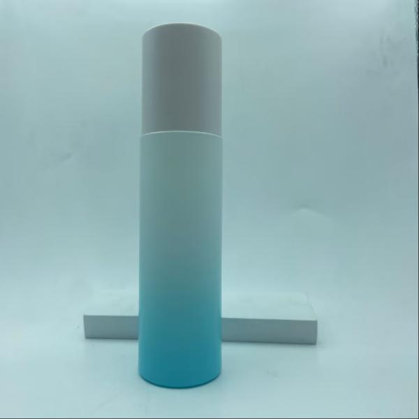 Cosmetic Packaging Skincare Light Blue Gradient Toner Glass Bottle With Screw Cap