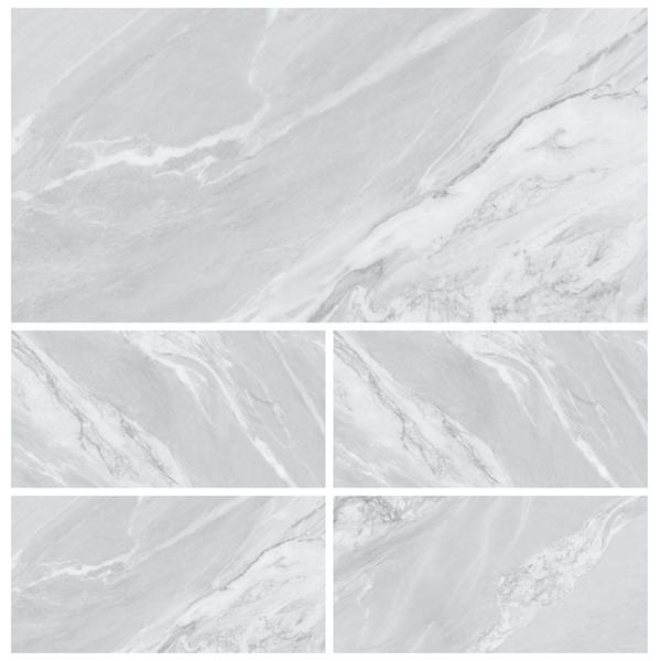 Interior Wall Occasion Polished Porcelain Grey Marble Floor Tiles 60x120 Modern Style