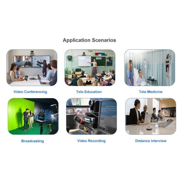 Pro AV Equipment Video Camera Full HD 1920x1080 60fps HOV 72.5° 12x Optical Zoom HDMI HD Interface Video Conferencing Ca