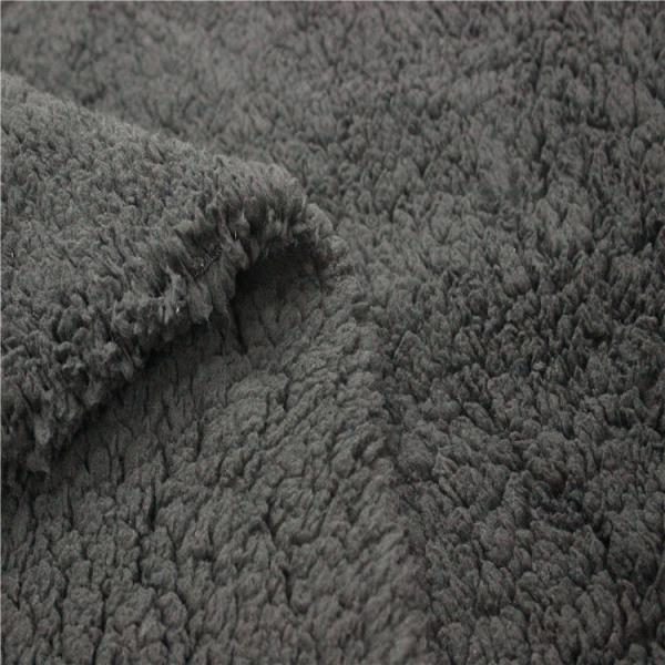 New fashion Weft Knitted Cotton 100% Polyester Sherpa Fleece Fabric Made In China