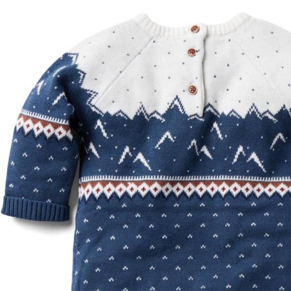 Wholesale Infant Rompers Christmas Knitted Cute Pattern Embroidery Jumpsuits long Sleeves Baby Romper