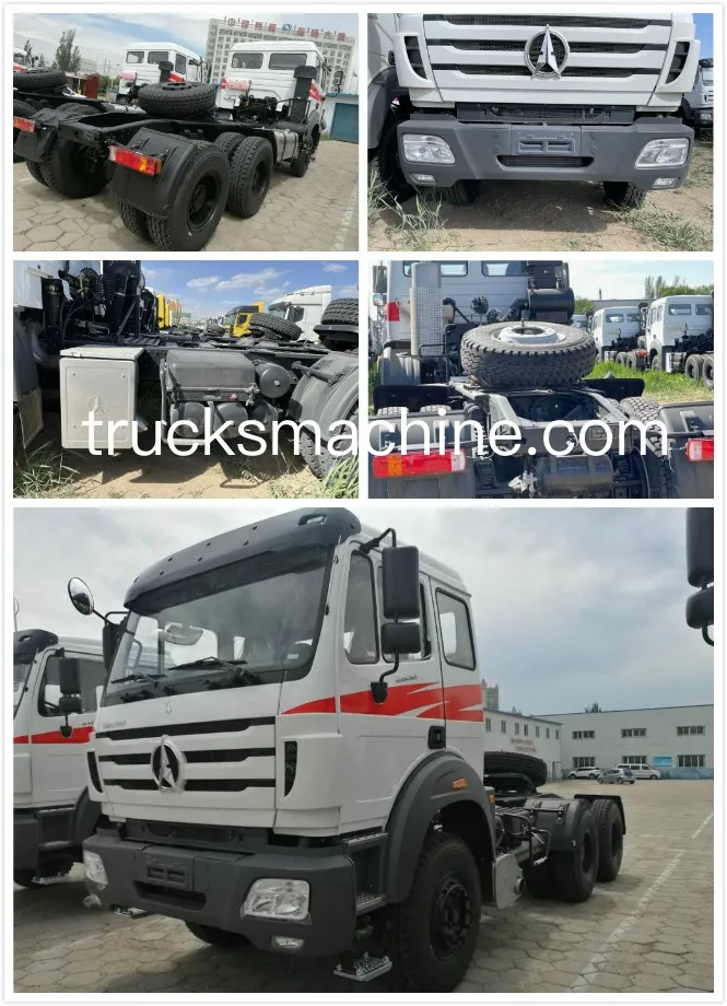 Beiben Ng80B 6X4 10 Wheel Heavy Duty Tractor Head Truck LHD For Container Transporting