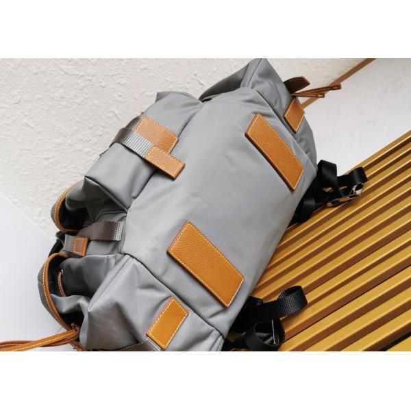 Saffiano Leather Apricot Luxury Brand Backpack With Multiple Pockets