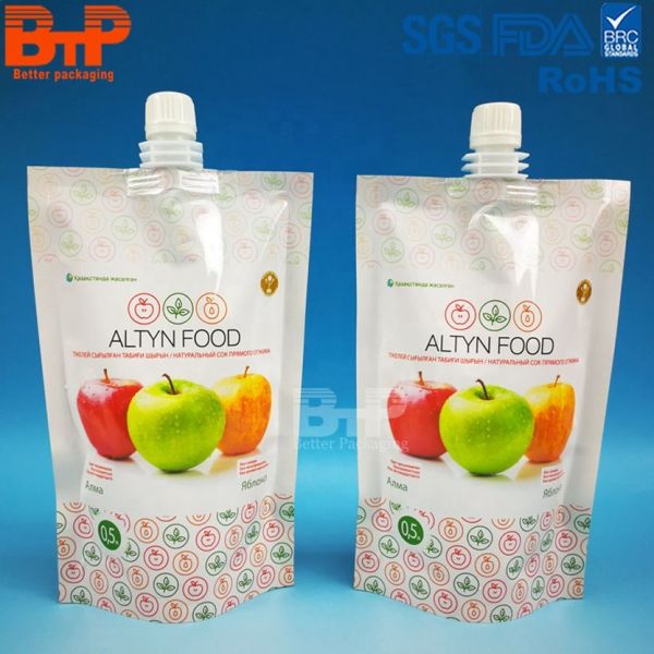 2L/3L/5L Spout Pouch Foldable Outdoor Grains Drink Plastic Bags Water Bag for Water Storage with Handle