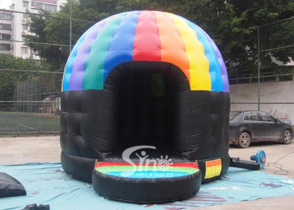 Kids N adults music party disco dome bounce house with light hook made of best pvc tarpaulin