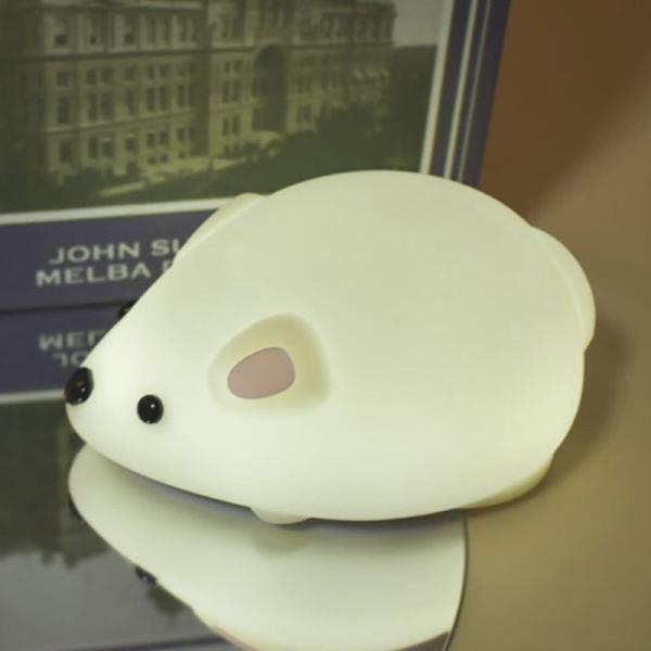 Мышь Ночное освещение для детей Заряжаемая светодиодная детская лампа Таймер Кровать Лампа Декорация детский сад Грудное вскармливание Ночное освещение