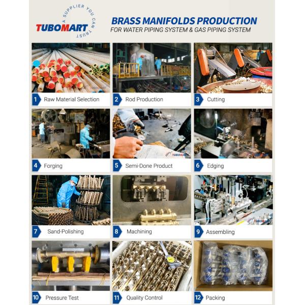 Brass Plumbing Heating Manifold Collecteur En Laiton Plomberie 3 Way 4 Way Male Water Pex Brass Manifolds For Water Distributor