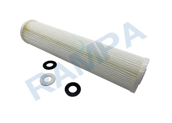 White Color Pleated Filter Cartridge 5 Micron Filtering Rate For Swimming Pool