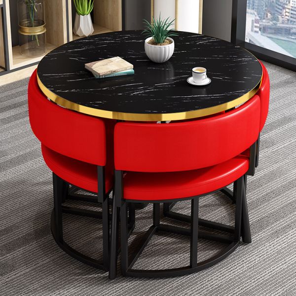 New Arrival Modern Round Dining Table Set Space-Saving South American Style Chair for Home Bedroom Living Room or Restaurant