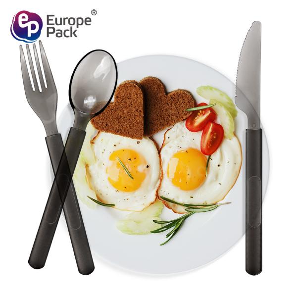 Eco-Friendly Dessert Plastic Knife Fork Spoon Ps Plastic Disposable Cutlery