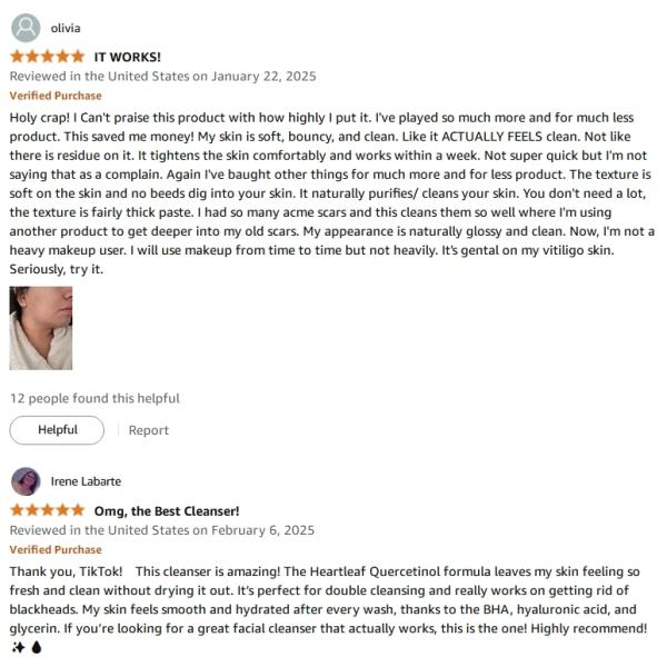 Korean Heartleaf Quercetinol Moisturizing Facial Cleanser Foam BHA Hyaluronic Acid Blackhead Remover 150ml 5.07oz