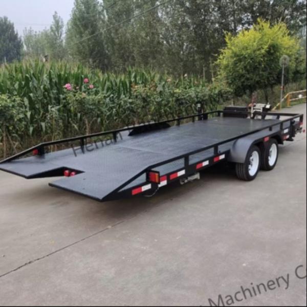 5t 5m*2.2m Platform Truck Semi Trailer Axle Double-Axle Electric Brake