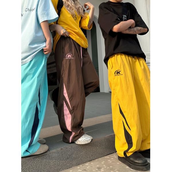 Vintage Decoration 95% Polyester Tracksuit For Women's Men Summer Sportswear Trousers