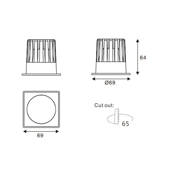 СИД Dimmable вниз освещает водителя CE степени 9W IP20 MR16 630LM 45