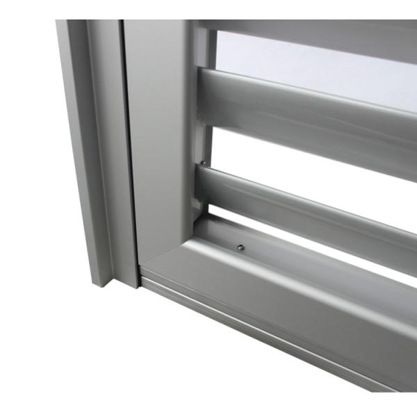 White Color Surface Glass Louver Doors Aluminium Frame French Doors
