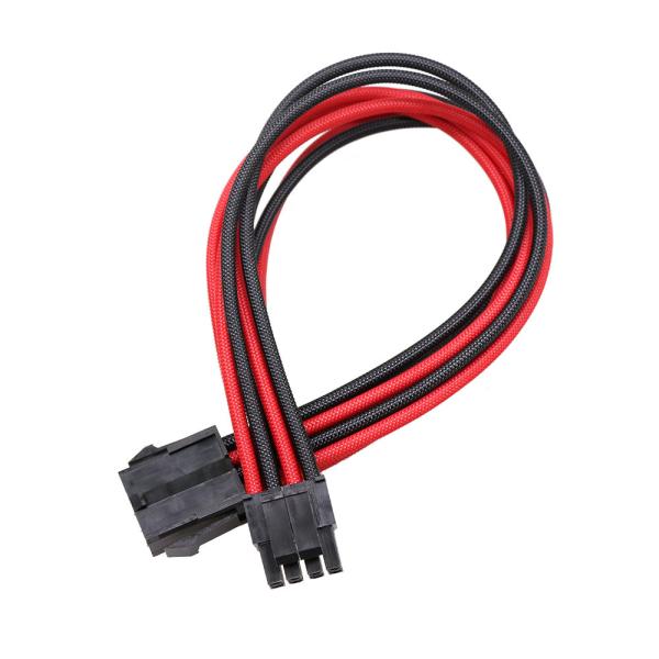 ATX  24pin*1 4+4Pin*1 6+2 Pin*2 6pin*2  Braided Sleeved Power Supply Extension Cable Sets 18AWG length 300mm  Black Red