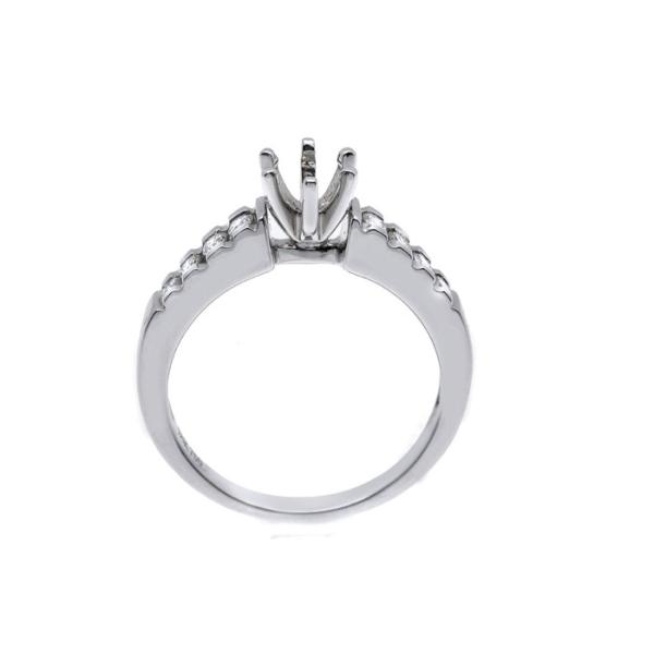 ODM материала белого золота кольца с бриллиантом 14K держателя 0.2ct 8pcs Semi для подарка