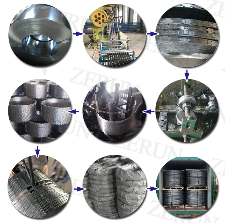 Bto22 Wire Stainless Steel Concertina Razor Blade/Razor Barbed Wire Fence