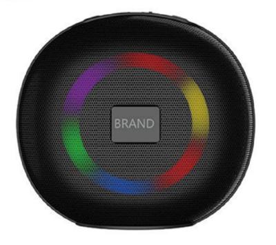 5W Portable Bluetooth Speaker,RGB Light, TF/FM/USB, Hands-Free Call, 200mAh,
