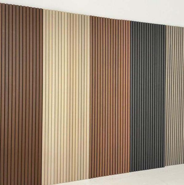 Modern Waterproof Soundproof Fireproof WPC PVC Fluted Wall Cladding Interior Wall Panel for Household Hotels Villas Halls