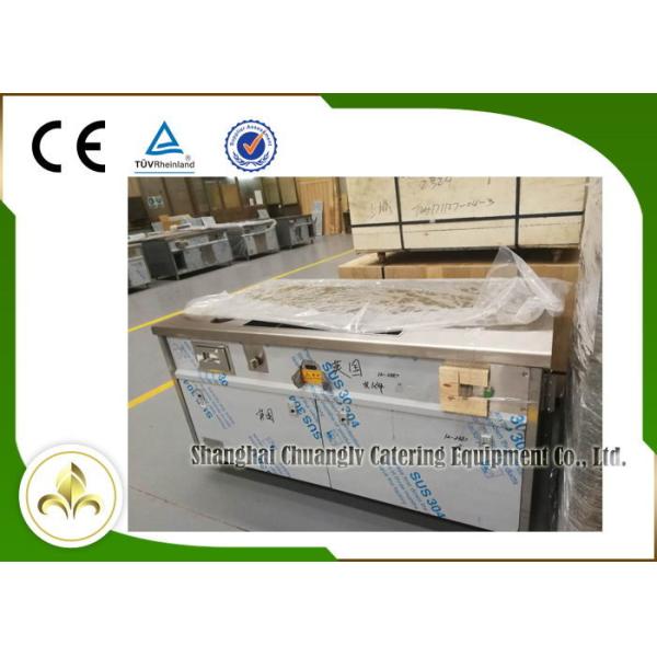 Перегар прямоугольника таблицы гриля теппаньяки природного газа вниз с нержавеющ