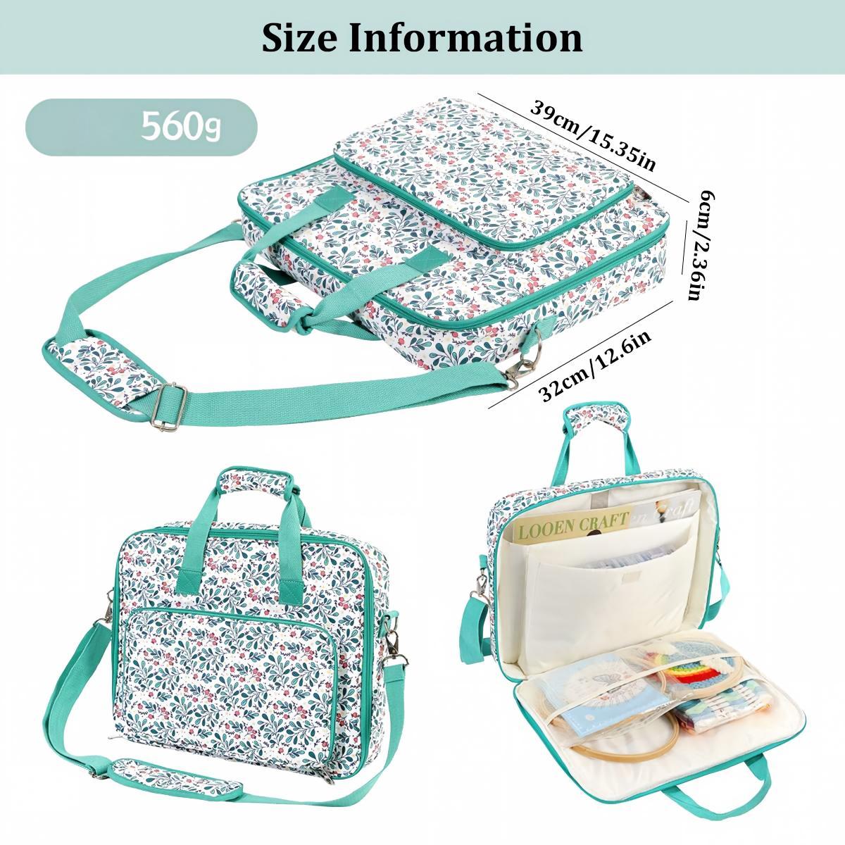 Double Layer Embroidery Thread Storage Bag With Customizable Design And 39 X 32 X 6 Cm Size