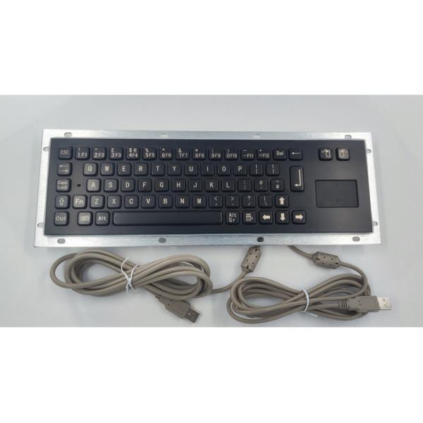 Sem iluminação de fundo teclados de metal preto com touchpad 304 de aço inoxidável