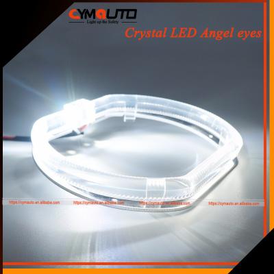 Dual Color Yellow+White Angel Eyes 80mm 12V Headlight Halo Rings