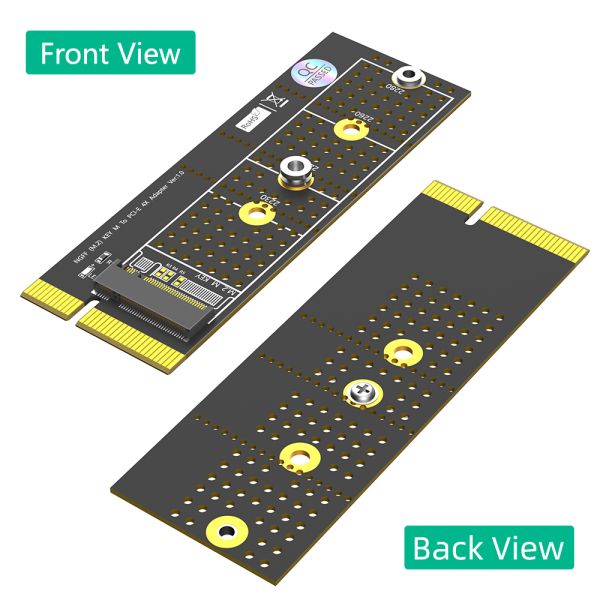 NGFF M.2 NVMe SSD to PCI-E Adapter with Heatsink for High Speed Data Transmission and Vertical Installation