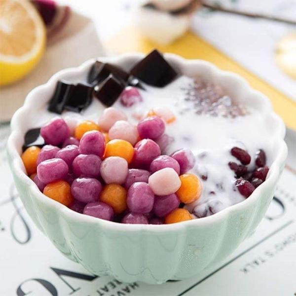 Fast Cook 500g Three Color Mixed Small Taro Ball  Tapioca Pearls For Bubble Tea