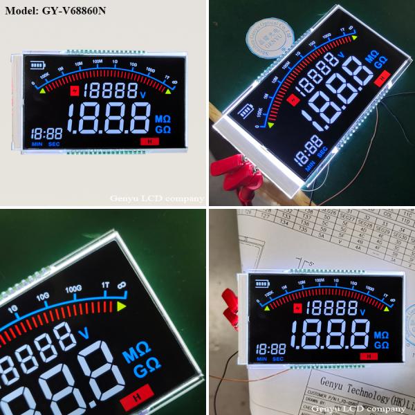 Black Screen Color Segments VA LCD Display