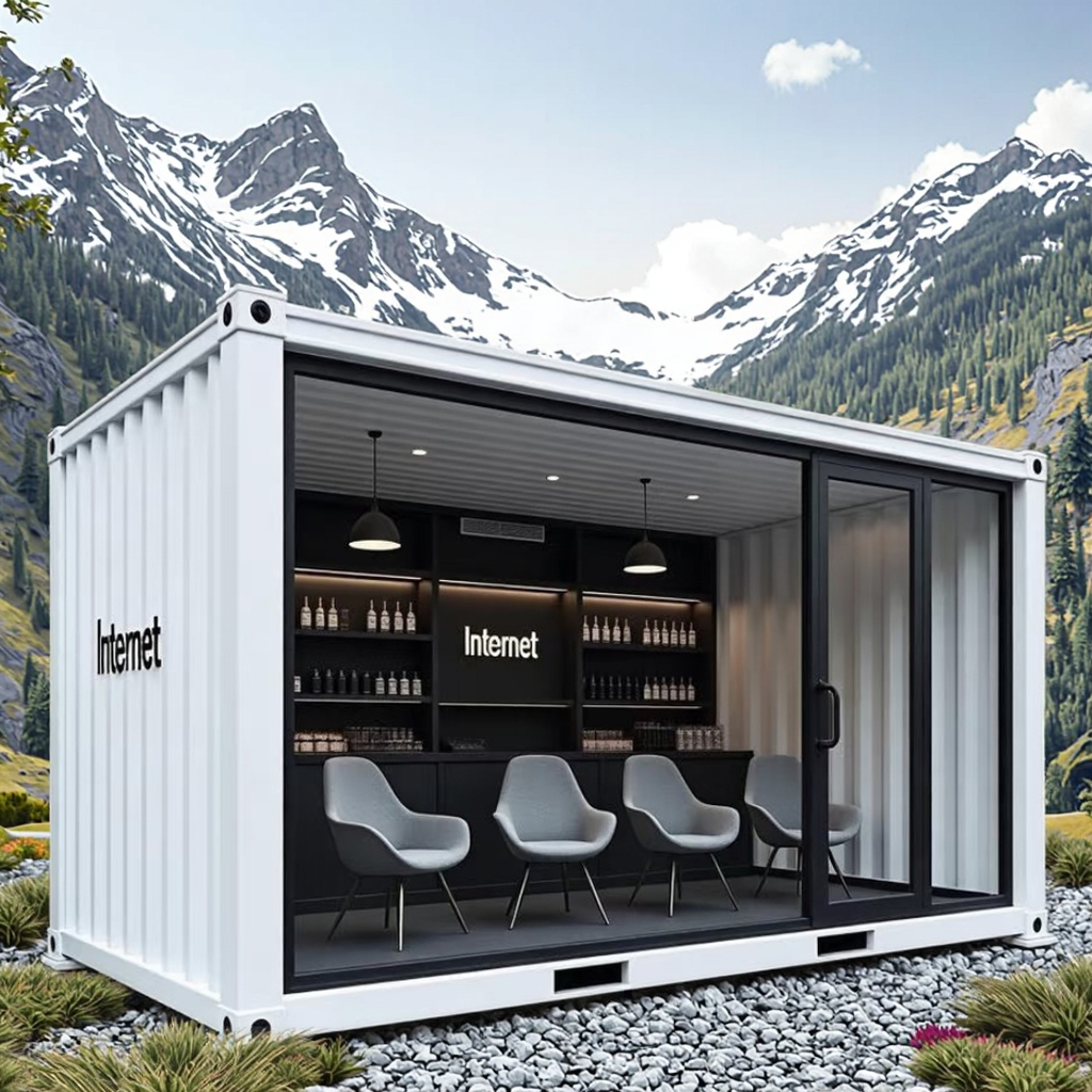 Detachable 20ft/40ft Container House Flat Pack  Villa Sandwic_panel for Home Office Hotel Outdoor Warehouse Shop Toilet