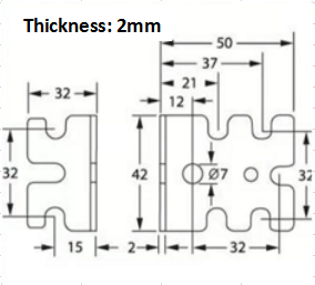 50x32x42mm Metal Corner Wood Furniture Connector Bracket Other Structure Furniture Fitting