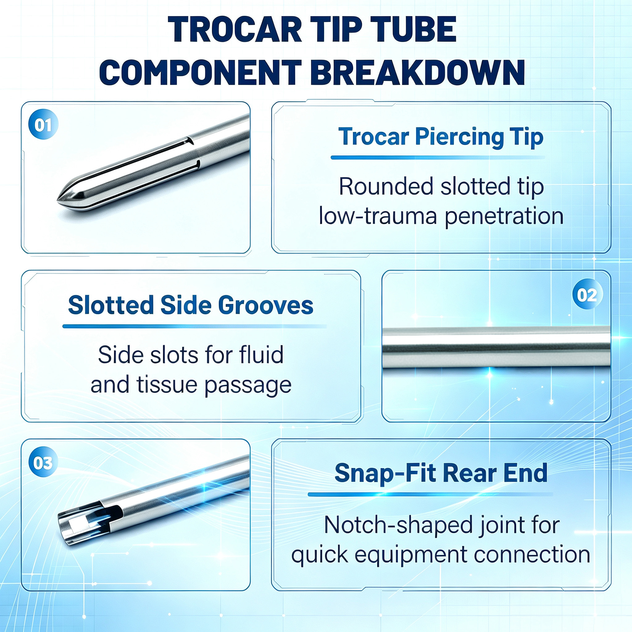 Customized Pointed Tip Tube with Special Shaped End