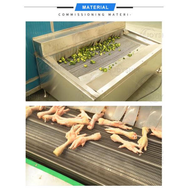 Customizable IQF Tunnel Freezer For Frozen Fries Production  1000kg/H