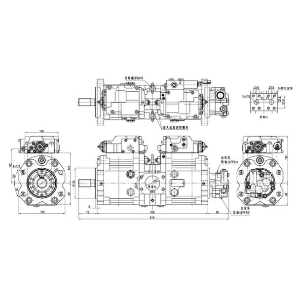 Kawasaki Hydraulic Pump Parts K5V80DTP-9N61 for Hyundai R150-9 Excavator