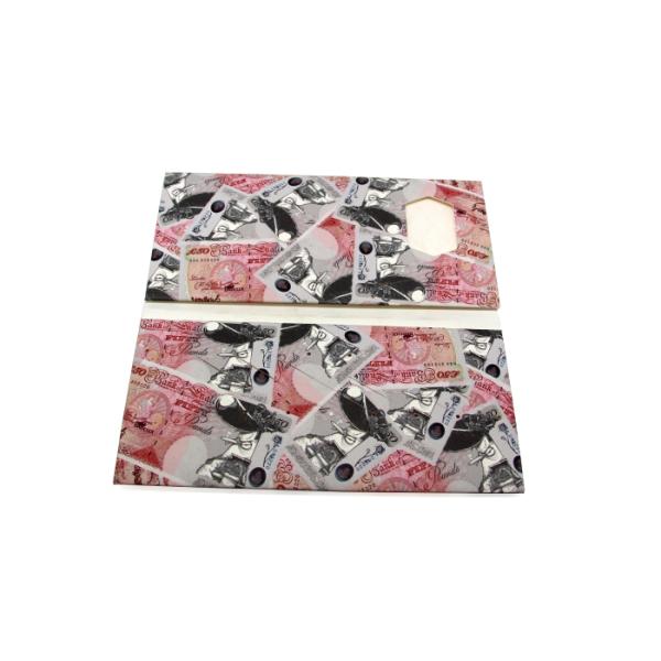 Euro printing recycled washable kraft paper long wallet women's clutch long wallet