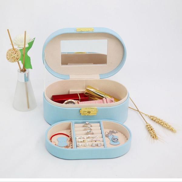 Conjunto de joyas cuadradas caja de regalo mini caja para mujeres chicas moda sólida de lujo portátil PU de cuero de PVC cartón