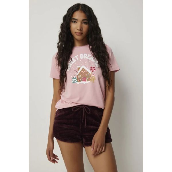 Cozy Home Vibes: Elastic Waist Flannel Pajama Shorts