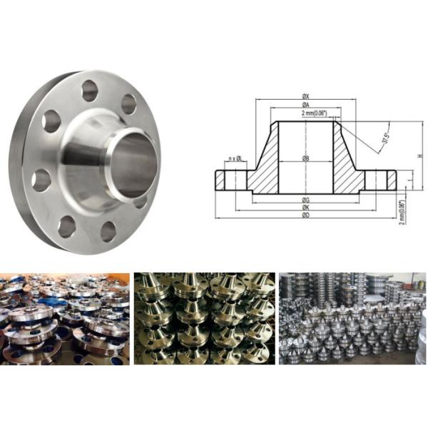 Forged DN125A - 250A Weld Neck Pipe Flanges Galvanizing For Oil Pipe Connection