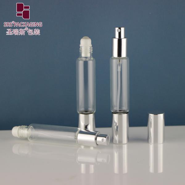 BLPD-10ml Gold Lid Empty Double Head Design Roller And Spray Bottle For Perfume