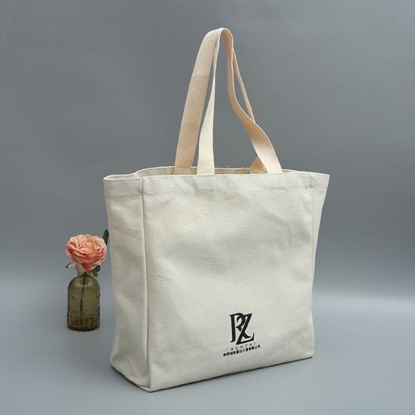 Large Fashion 100% Cotton Reusable Canvas Shopping Bags Heavy Canvas Tote Bag