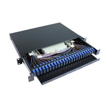 LC Duplex Fiber Optic Patch Panel Black Color for Network Connection