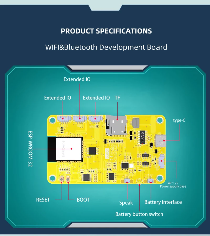 Легкий 2,8-дюймовый TFT LCD дисплей ESP32-2432S028 ST7789