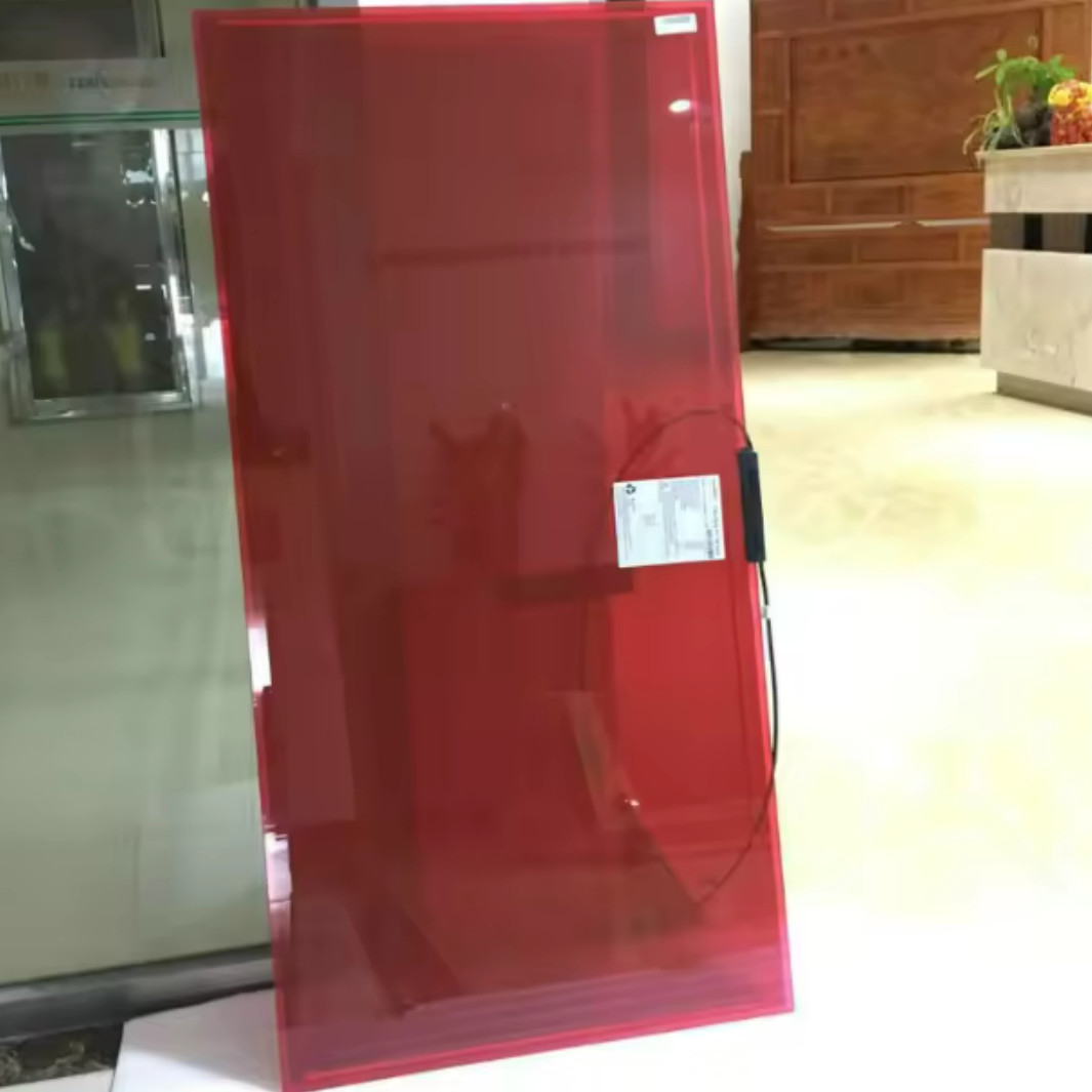 Красно-синий натуральный цвет Pv Bipv 20% 40% 60% 80% Прозрачная тонкопленочная солнечная панель