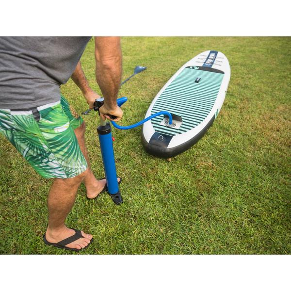 Green Striped 240L 110*32*6 Inch Womens Inflatable SUP