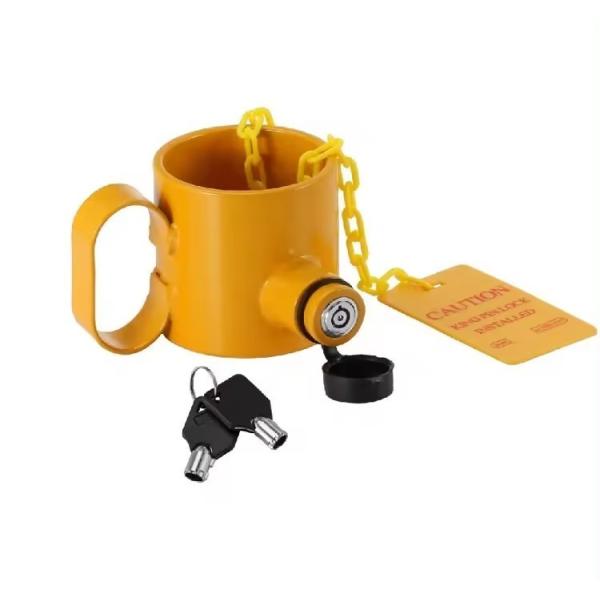 Колесо Короля замок с ручками и предупреждающим ярлыком Идеальное дополнение к вашему трейлеру