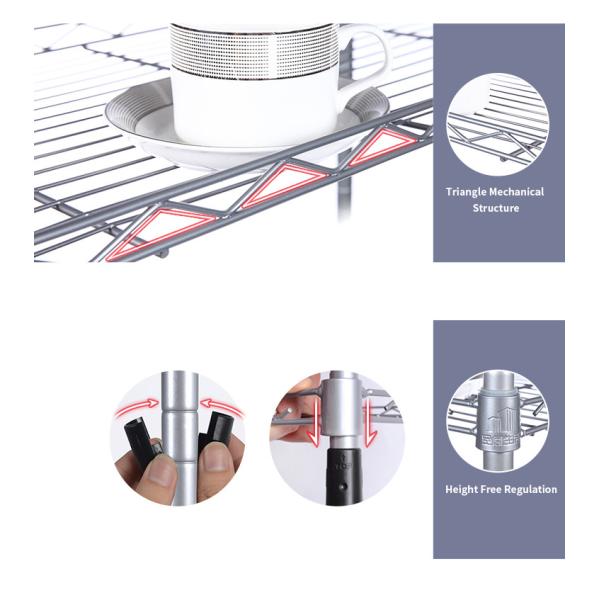 Multifunctional Kitchen living room Metal 4 5 6 Tier Storage Rack