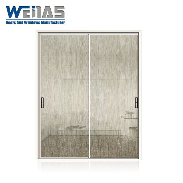 Custom Glass Slim Frame Partition Sliding Door For Living Room Soundproof
